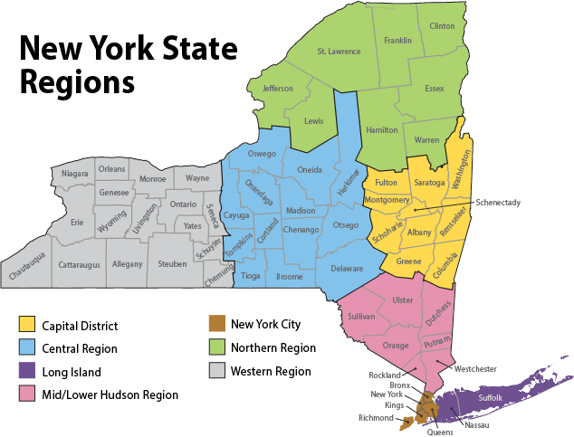 New York State regions map